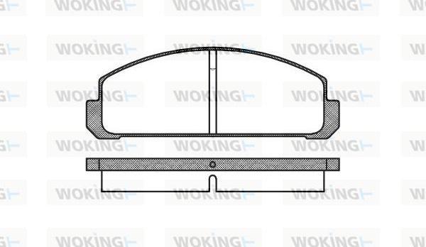 Woking P1993.20 - Тормозные колодки, дисковые, комплект autospares.lv