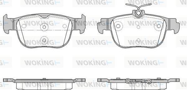 Woking P19973.00 - Тормозные колодки, дисковые, комплект autospares.lv