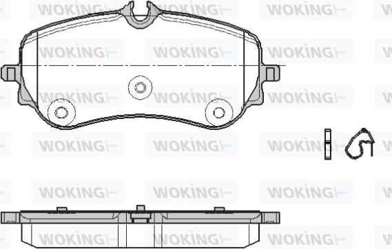 Woking P19483.00 - Тормозные колодки, дисковые, комплект autospares.lv