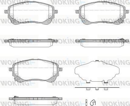 Woking P19583.02 - Тормозные колодки, дисковые, комплект autospares.lv