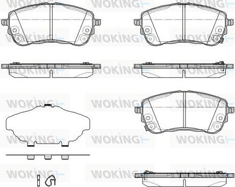 Woking P19583.12 - Тормозные колодки, дисковые, комплект autospares.lv