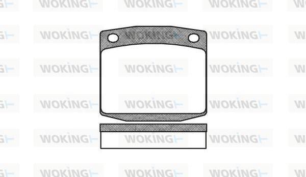 Woking P1953.00 - Тормозные колодки, дисковые, комплект autospares.lv