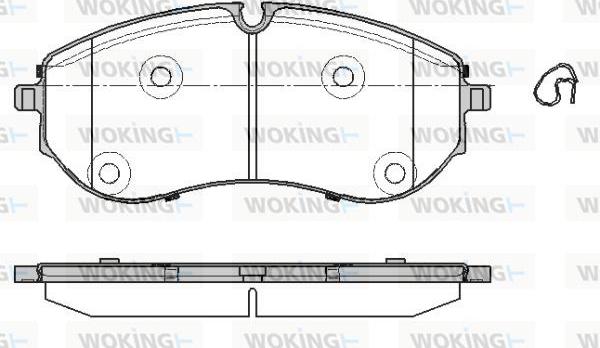 Woking P19573.00 - Тормозные колодки, дисковые, комплект autospares.lv