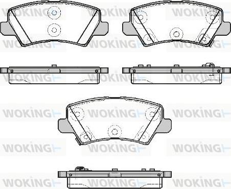 Woking P19043.02 - Тормозные колодки, дисковые, комплект autospares.lv