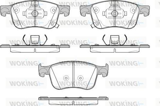 Woking P19083.12 - Тормозные колодки, дисковые, комплект autospares.lv