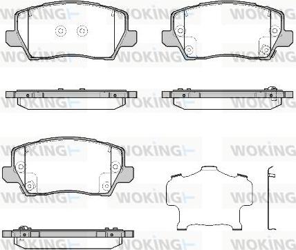 Woking P19033.02 - Тормозные колодки, дисковые, комплект autospares.lv