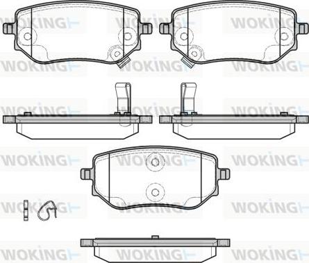 Woking P19023.02 - Тормозные колодки, дисковые, комплект autospares.lv