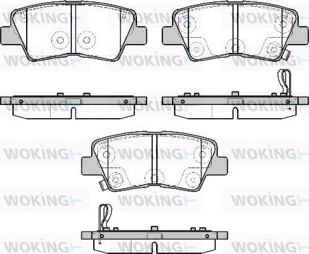 Woking P19073.02 - Тормозные колодки, дисковые, комплект autospares.lv