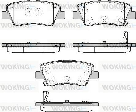 Woking P19073.12 - Тормозные колодки, дисковые, комплект autospares.lv