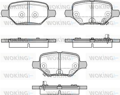 Woking P19103.02 - Тормозные колодки, дисковые, комплект autospares.lv