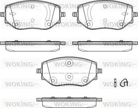 Woking P19873.00 - Тормозные колодки, дисковые, комплект autospares.lv