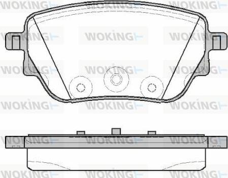 Woking P19383.00 - Тормозные колодки, дисковые, комплект autospares.lv