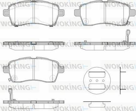 Woking P19333.02 - Тормозные колодки, дисковые, комплект autospares.lv