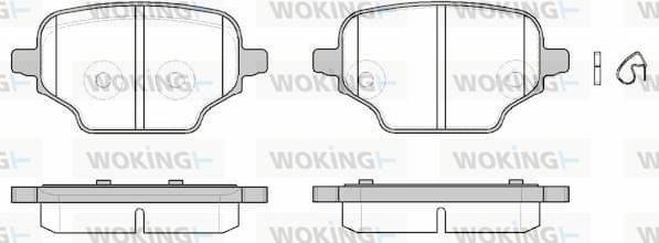 Woking P19373.00 - Тормозные колодки, дисковые, комплект autospares.lv