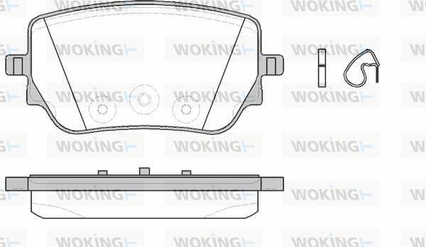 Woking P1929300 - Тормозные колодки, дисковые, комплект autospares.lv