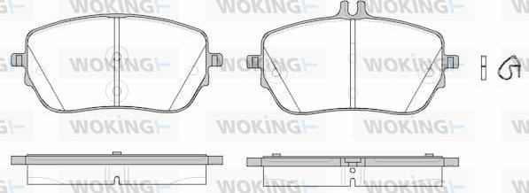 Woking P19273.00 - Тормозные колодки, дисковые, комплект autospares.lv