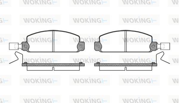 Woking P1973.24 - Тормозные колодки, дисковые, комплект autospares.lv