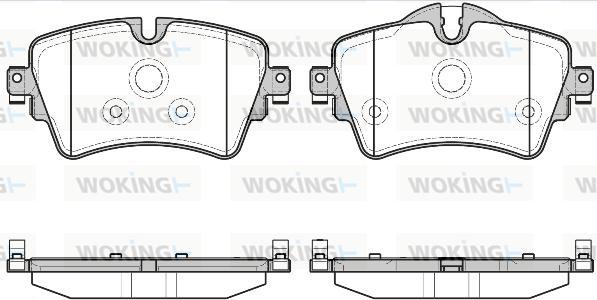 Woking P14993.08 - Тормозные колодки, дисковые, комплект autospares.lv