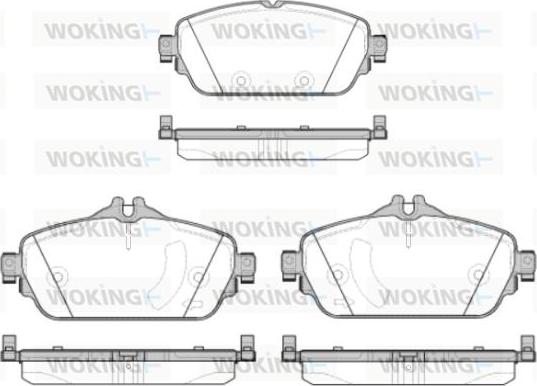 Woking P14923.08 - Тормозные колодки, дисковые, комплект autospares.lv