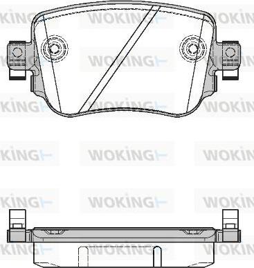 Woking P14493.08 - Тормозные колодки, дисковые, комплект autospares.lv