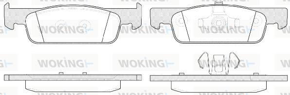 Woking P14403.00 - Тормозные колодки, дисковые, комплект autospares.lv