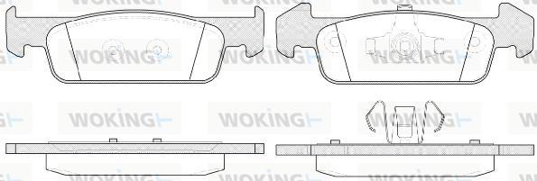 Woking P14403.10 - Тормозные колодки, дисковые, комплект autospares.lv