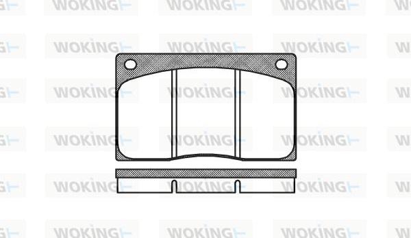 Woking P1443.00 - Тормозные колодки, дисковые, комплект autospares.lv