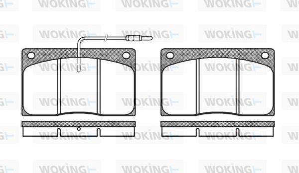 Woking P1443.02 - Тормозные колодки, дисковые, комплект autospares.lv