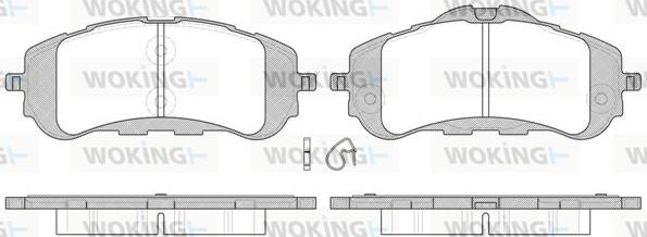 Woking P14593.00 - Тормозные колодки, дисковые, комплект autospares.lv