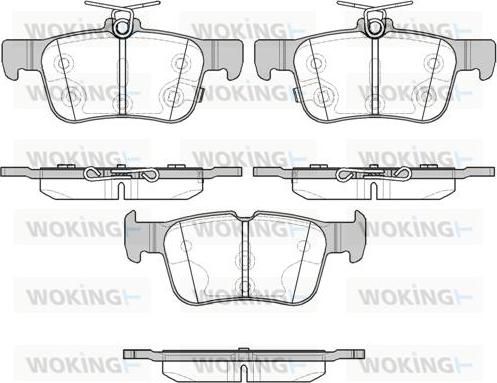 Woking P14513.12 - Тормозные колодки, дисковые, комплект autospares.lv