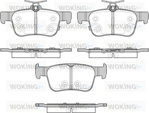 Woking P14513.32 - Тормозные колодки, дисковые, комплект autospares.lv