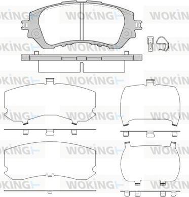 Woking P14583.00 - Тормозные колодки, дисковые, комплект autospares.lv