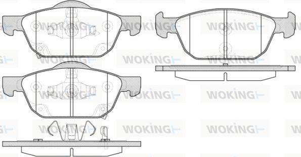 Woking P14523.02 - Тормозные колодки, дисковые, комплект autospares.lv