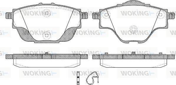 Woking P14573.00 - Тормозные колодки, дисковые, комплект autospares.lv