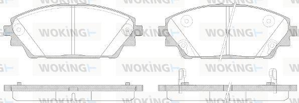 Woking P14693.02 - Тормозные колодки, дисковые, комплект autospares.lv