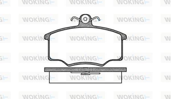 Woking P1463.00 - Тормозные колодки, дисковые, комплект autospares.lv