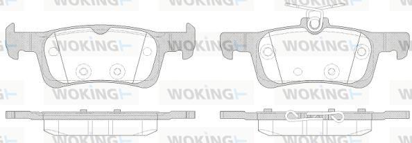 Woking P14633.00 - Тормозные колодки, дисковые, комплект autospares.lv