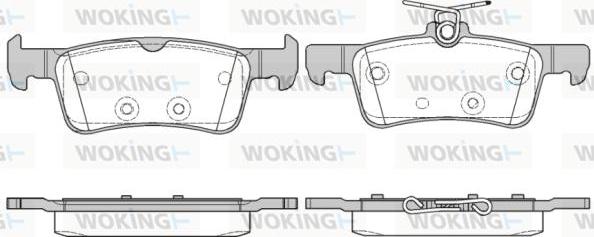 Woking P14633.10 - Тормозные колодки, дисковые, комплект autospares.lv