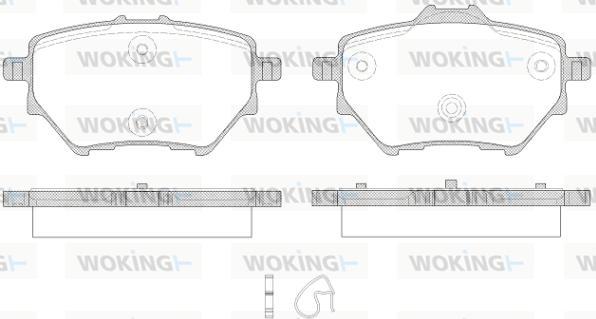 Woking P14623.00 - Тормозные колодки, дисковые, комплект autospares.lv