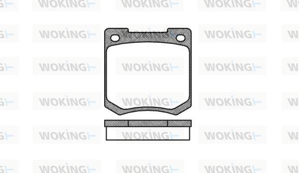 Woking P1403.00 - Тормозные колодки, дисковые, комплект autospares.lv
