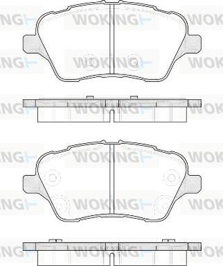 Woking P14143.00 - Тормозные колодки, дисковые, комплект autospares.lv