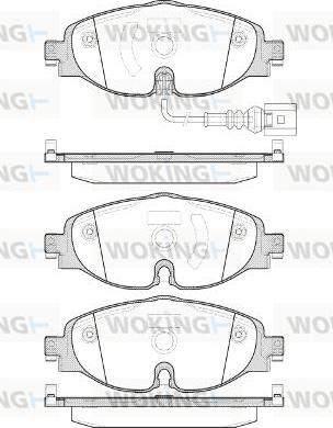 Woking P14153.01 - Тормозные колодки, дисковые, комплект autospares.lv