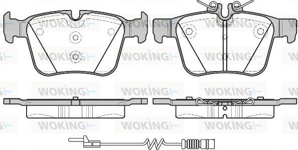 Woking P14163.20 - Тормозные колодки, дисковые, комплект autospares.lv