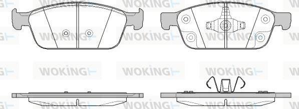 Woking P14103.50 - Тормозные колодки, дисковые, комплект autospares.lv