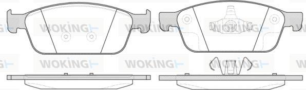 Woking P14103.10 - Тормозные колодки, дисковые, комплект autospares.lv