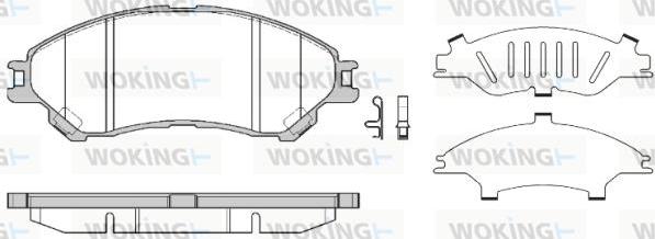 Woking P14893.02 - Тормозные колодки, дисковые, комплект autospares.lv