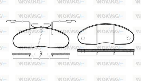 Woking P1483.02 - Тормозные колодки, дисковые, комплект autospares.lv