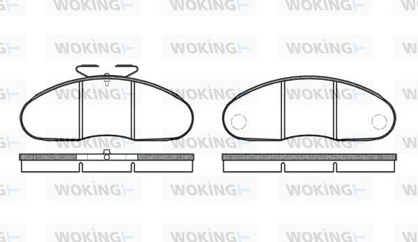 Woking P1483.10 - Тормозные колодки, дисковые, комплект autospares.lv