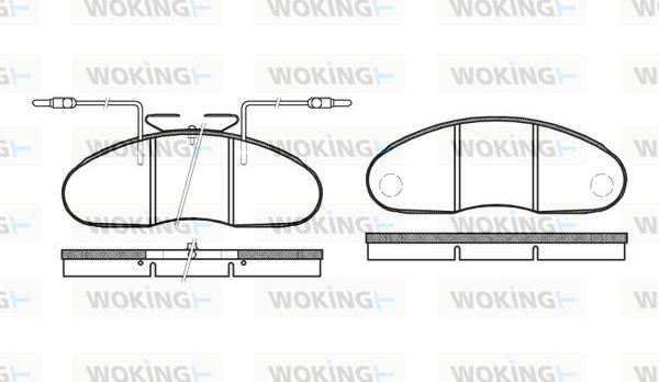 Woking P1483.12 - Тормозные колодки, дисковые, комплект autospares.lv