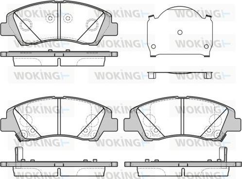 Woking P14833.02 - Тормозные колодки, дисковые, комплект autospares.lv